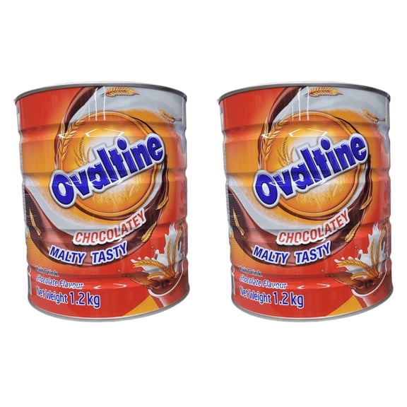 Ovaltine Chocolate Malt Powdered Drink Mix for Hot and Cold Milk 1.2 kg- 2 Pack