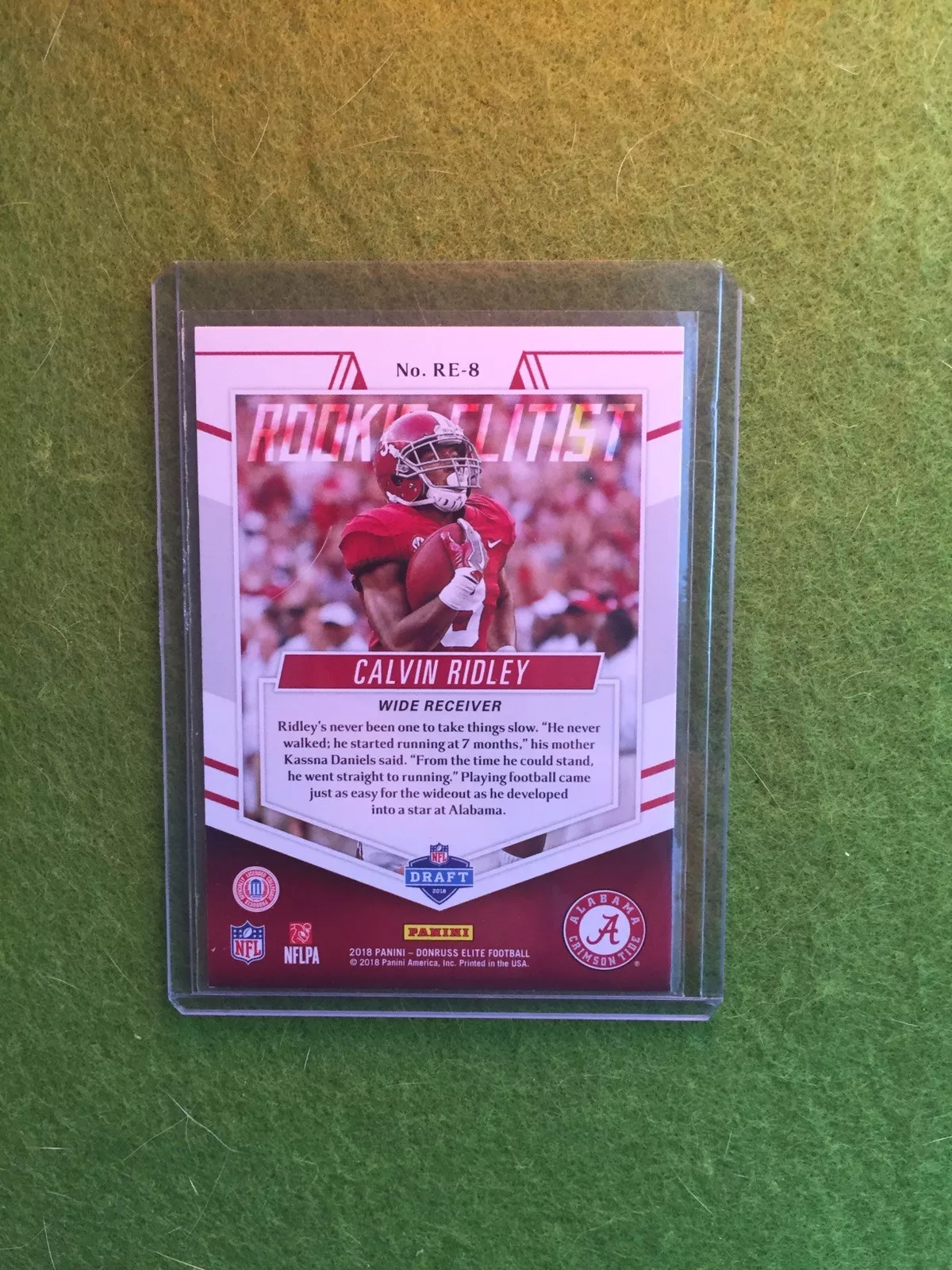 CALVIN RIDLEY ROOKIE CARD RC PRIZM REFRACTOR SP 2018 Elite Football ELITIST #RE8