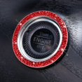 thumbnail image 3 of Botón de arranque y parada de coche con diamantes de imitación, decoración de perilla de llave con pegatina 3M Escarlata, 3 of 7