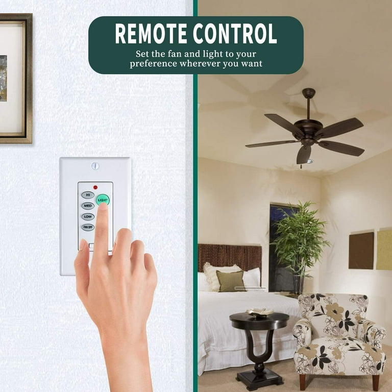 Nexete Universal Ceiling Fan Wall Remote Control Kit, add a Ceiling Fa –  nexete