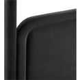 thumbnail image 2 of Bowery Hill Contemporary Black Velvet Upholstered Full Canopy Bed, 2 of 11
