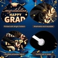 thumbnail image 3 of Gold Theme Graduation Banner Laurel Wreath Decor Happy Grad Display Firework Pattern Star Elements Grad Photo Backdrop for Graduation Ceremony Grad Party Photo Shoot, 3 of 8