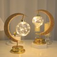 thumbnail image 4 of Luz de estrella de cuerda de cáñamo con enchufe LED, luz de luna, bola luminosa, luz de noche decorativa con USB, tamaño compacto, alimentada por USB, 4 of 6