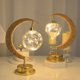 thumbnail image 3 of Luz de estrella de cuerda de cáñamo con enchufe LED, luz de luna, bola luminosa, luz de noche decorativa con USB, tamaño compacto, alimentada por USB, 3 of 6