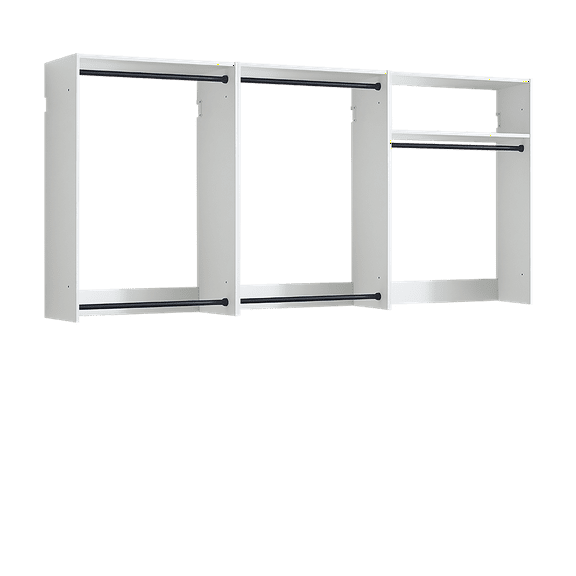 Devi White Freestanding Walk in Wood Closet System