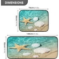 thumbnail image 2 of Starfish Seashell Summer Kitchen Rugs Beach Sea Water Kitchen Floor Runner Bathroom Mat Carpet Doormat Washable Rug 17x27 Inch + 17x47 Inch Perfect for Living Room Bedroom Entryway, 2 of 6