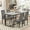 Gray, variant on SEGMART Dining Table with 4 High-Back Upholstered Chairs, Modern Dinette Set, Dining Table & Chairs Set for 4 Persons, Small Home Kitchen Dining Table Set, Ideal for Apartment Breakfast Nook