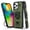 Green, variant on Hotpom for iPhone 16 Pro Max Case with 360°Rotatable Ring Stand, Heavy Duty Shockproof, Anti-Fingerprint Rugged Women Men universal Protective Cover, Black