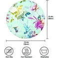 thumbnail image 4 of Round Placemats for Dining Table Set of 6, Flower Birds Non-Slip Washable Table Mats Kitchen Heat Resistant Place Mats for Outdoor Indoor Table Home Decor, 4 of 7