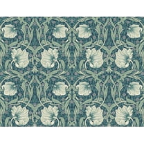 NextWall Teal & Sandstone Pimpernel Floral Peel and Stick Wallpaper