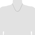 thumbnail image 2 of Diamond2Deal 925 Sterling Silver Rhodium-plated 3.15mm Flat Curb Chain Necklace for Men 18", 2 of 7