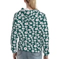 thumbnail image 7 of Lsque Daisies Flowers Pattern Casual Women's Hoodie,Hooded Sweatshirt with Kangaroo Pocket,Pullover Hoodie with Eye-catching Drawstrings-XX-Large, 7 of 7
