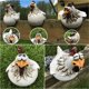 thumbnail image 5 of Pollo Sentado en la DecoracióN de Vallas Estatuas JardíN para Gallo Arte Pared Esculturas Patio Granja, 5 of 10