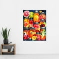 thumbnail image 2 of Fruit Preserves Folk Art Watercolour Painting Extra Large XL Wall Art Poster Print, 2 of 3