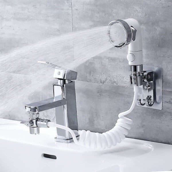 Handbasin Shower Kit, Three Beams Available faucet shower head with telescopic hose, convenient for bathroom and kitchen (faucet not included) Hy