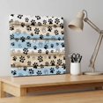 thumbnail image 4 of Ships Next Day Canvas Wall Art 8"x8",Blue Dog Paw Print Wood Framed Canvas Print Painting,Vintage Farmhouse Rustic Wooden Grain Ready to Hang Small Picture Wall Decor for Bathroom Nursery Kitchen, 4 of 9