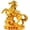 Gold, variant on Chinese New Year Horse Statue, Feng Shui Zodiac Resin Sculpture with Golden Ingot for Wealth & Luck, 2026 Desk Ornament, Home Office Decor Collectible Gift