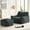 Dark Gray, variant on BALUS 42" Faux Fur Bean Bag Chair with 22" Ottoman and Armrests, Giant Bean Bag Chair for Adults, Comfy Chair with Armrests for Bedroom, White