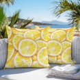 thumbnail image 2 of Outdoor Waterproof Pillow Covers Pack of 2, Summer Watercolor Yellow Lemon Slice Decorative Throw Pillowcases Cushion Covers for Garden Patio Tent Sofa Couch, 16x16 inch, 2 of 8