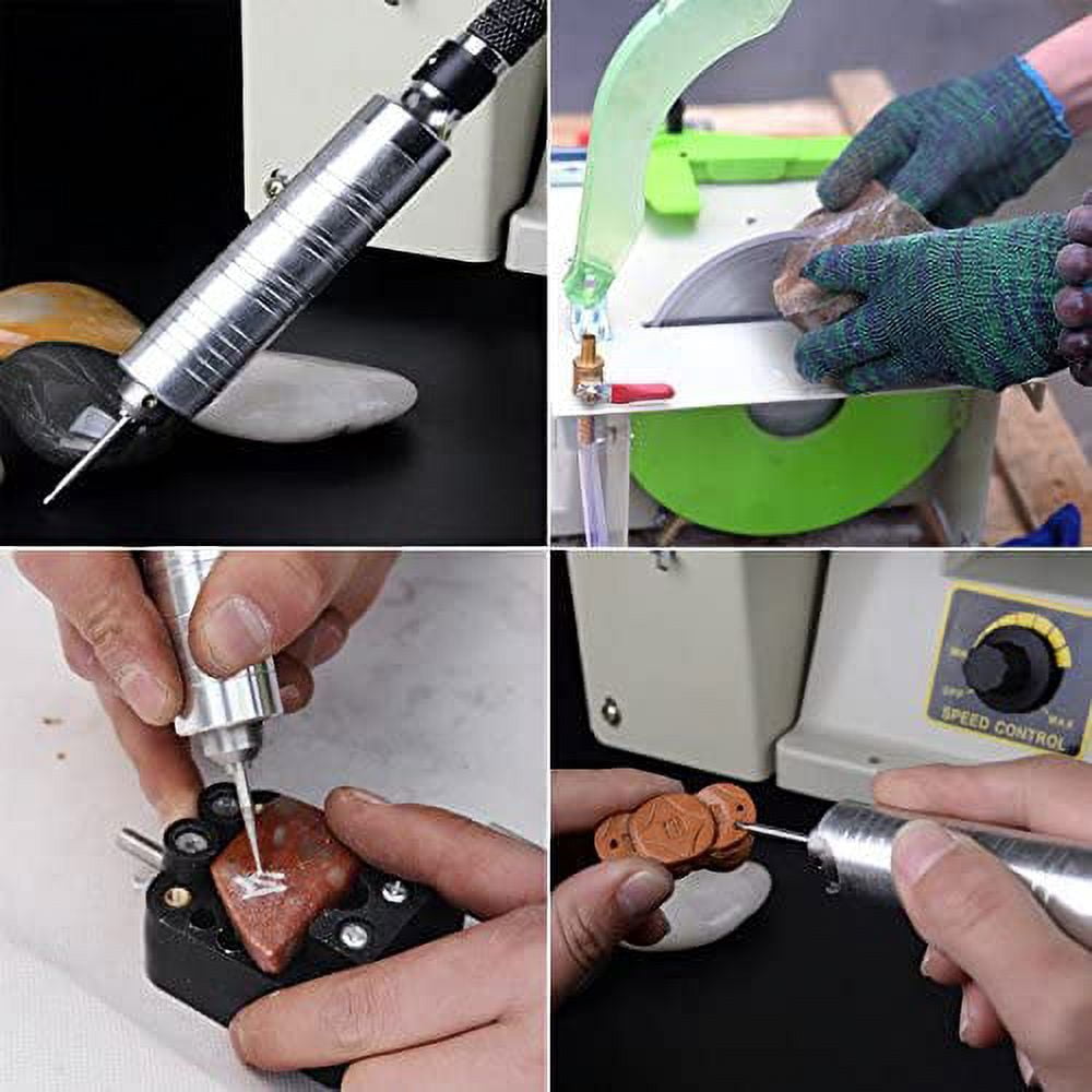 SHANNA 110V  1380W Multifunction Jewelry Rock Polishing Buffer Machine Jewelry Grinder Mill Polishing Machine Jewelry Table Bench Lathe & Polisher