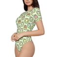 thumbnail image 2 of The Xecao Cute Chubby Frog Women's Crew Neck Body Suit, a short-sleeved bodysuit and basic swimsuit, both comfort and style for dating and daily life, 2 of 9