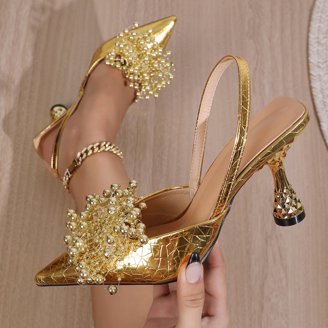 LYYSKY Women's 12CM Stiletto Heels - Pointed Toe Platform Pumps For Party & Wedding
