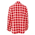 thumbnail image 2 of cocolona Womens Classic Shirts Plaid Color Block Long Sleeve Blouses Collared Button Down Business Work Tops Fall Outfits, 2 of 7