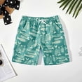 thumbnail image 2 of Gubotare Boy Swim Trunks Baby Boy Swim Trunks Cartoon Print Elastic Waist Swimming Shorts Beach Board Bathing Suit Swimwear Size 5-6T (Blue,5-6 Years), 2 of 6