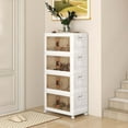 thumbnail image 2 of Costway 66.5 Gallons Stackable Storage Bins with Lockable Wheels 4 Pack Folding PP Organizer, 2 of 10