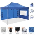 thumbnail image 3 of COBIZI 10x15 Pop Up Canopy with 4 Sidewalls, Heavy Duty Waterproof Commercial Canopy Tent for Outdoor Parties & Garden Events, Carry Bag Included, Blue, 3 of 9