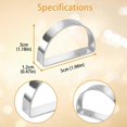 thumbnail image 2 of UrbanMingle Stainless Steel Metal Napkin Ring Holders, Yimerlen Holder Serviette Buckles, 2 of 5