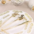 thumbnail image 5 of BalsaCircle 24 Clear 8" Disposable Plastic Cutlery Gold Glittered Handle Tableware, 5 of 8