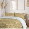 thumbnail image 6 of Ambesonne Autumn Damask Duvet Cover Sets, Oriental Theme Motifs, 2-King, Ecru and Camel, 6 of 6