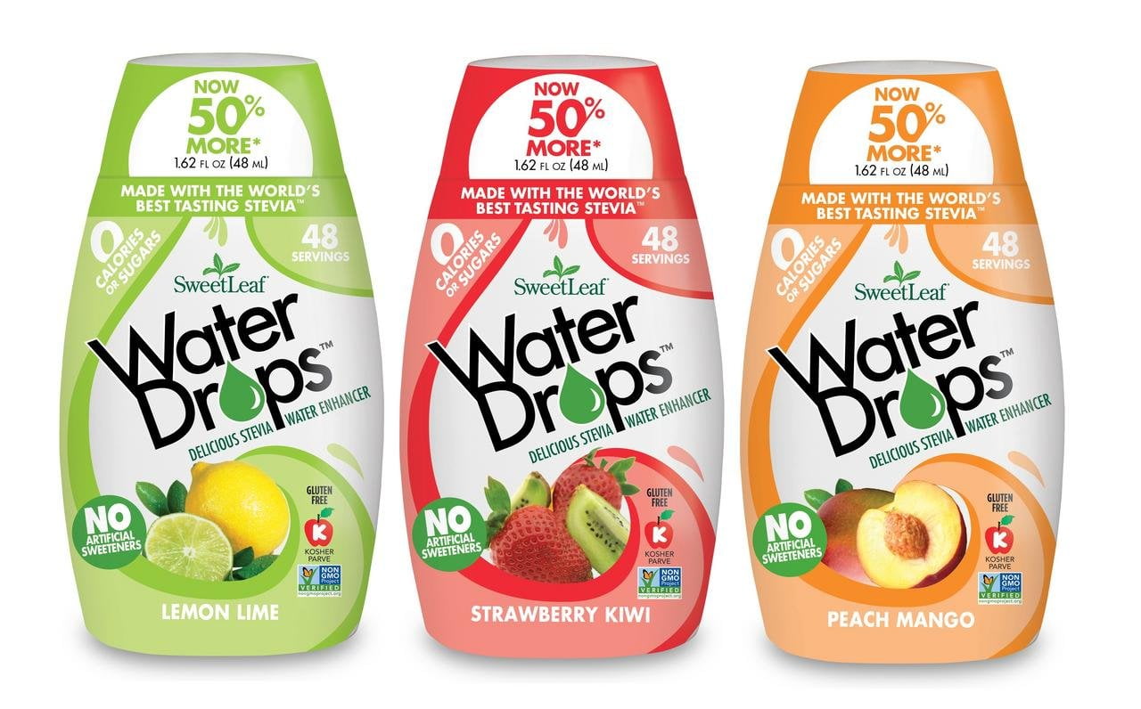 Sweetleaf Stevia Natural Water Drops Variety Pack with Lemon Lime, Peach Mango & Strawberry Kiwi (1.62 Ounce Each)