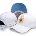 thumbnail image 2 of Adidas Argentina World Cup 2022 Baseball Cap, White, Unisex, 1 Count, 2 of 4