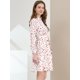 thumbnail image 4 of Vestido Floral De Una Línea De Manga Larga Con Columpio Hasta La Rodilla Y Cuello Simulado Para Mujer Blanco L, 4 of 6