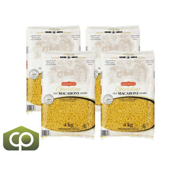 Griss Pasta Giardino Macaroni, 4 kg (4/caisse) - Félicité de Semoule de Blé Dur