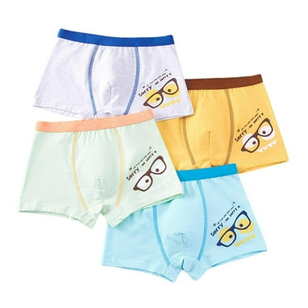 

4pcs Boys Cartoon Cotton Boxer Briefs Soft Children Panties Boy Underpants