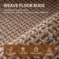 thumbnail image 3 of Kitchen Rugs and Mats Non Skid Washable Set of 2 PCS, Absorbent Runner Rugs for Kitchen, Farmhouse Weave Floor Mats in Front of Sink, 17.3"x 47"+17.3"x 29" (Brown), 3 of 12