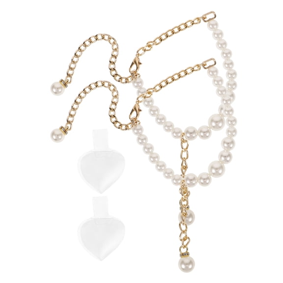 Milisten 1 Set Detachable White Elastic Shoe Straps for Women, Adjustable Footwear Accessories