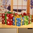 thumbnail image 4 of Rkstn Decorative Iron 3Pcs Luminous Christmas Iron Decorative Box, Shopping Window Gift Box, Christmas Tree Decoration, Snow Gift Box, 4 of 7