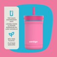 thumbnail image 3 of Gobelet antidéversement pour enfants Contigo Leighton en acier inoxydable avec paille, 354 ml, azalée et fraise, 3 of 7