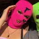 thumbnail image 2 of Pasamontañas de neón, máscara de esquí de tres agujeros, máscara táctica, máscara facial completa, sombrero de invierno, máscara de fiesta de Halloween, rosa roja, bordado limitado JAMW Sencillez, 2 of 5