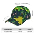 thumbnail image 2 of Pofeuu Dinosaurs and Flowers Print Adult Adjustable Embroidered Graphic Baseball Hat for Men and Women, 2 of 6