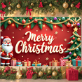 thumbnail image 2 of Colorful Design Merry Christmas Banner Polyester Material Santa Claus Holiday Decoration for Christmas Party Indoor Display Festive Celebration, 2 of 7