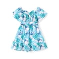 thumbnail image 1 of Vestido Disney Stitch con estampado de palmeras verdes para niñas de 12 a 13 años, 1 of 5