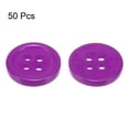 thumbnail image 3 of Uxcell 50Pcs 20L Sewing Buttons 1/2"(12.5mm) Resin Round Flat 4-Hole Craft Buttons for Sewing Clothing DIY, Purple, 3 of 5