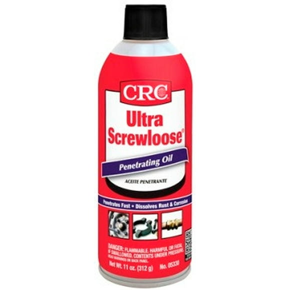 CRC Industries Huile Pénétrante 05330 Ultra Screwloose; à Utiliser pour Évacuer la Corrosion des Fixations et des Composants Mécaniques; Bidon Aérosol de 11 Onces; Unité