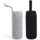 thumbnail image 1 of (1 pieza negro + 1 pieza gris) Funda de neopreno con aislamiento para botella, funda de neopreno para botella, funda de neopreno portátil diseñada para la mayoría de las botellas de agua de 550 ml, 1 of 5
