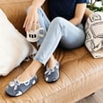 thumbnail image 2 of Ecetana Women's Fuzzy Slippers Warm Plush House Shoes Slip On Winter Cozy Bedroom Slippers, 2 of 8